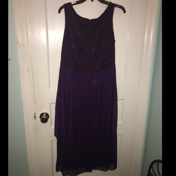 Plum Dress with Sequined Top - Picture 3 of 3